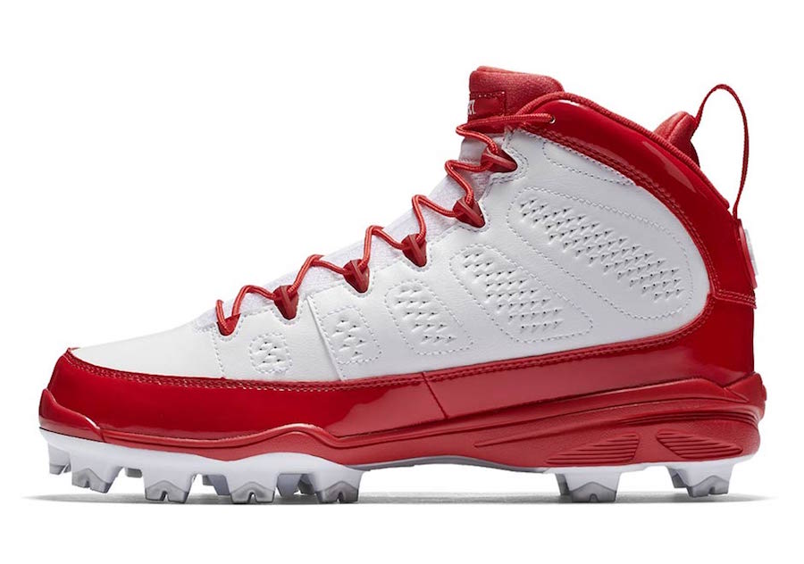 red jordan baseball cleats