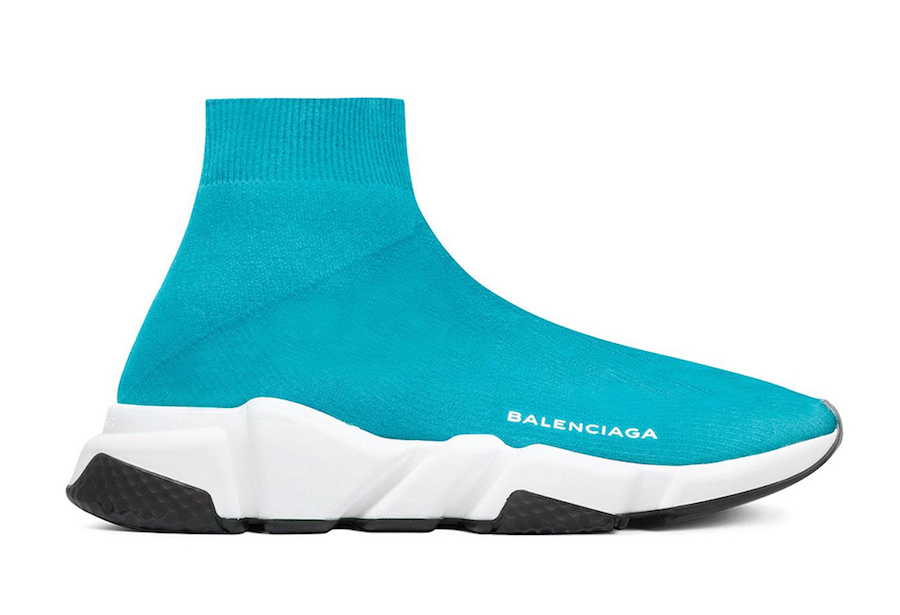 balenciaga speed trainer blue