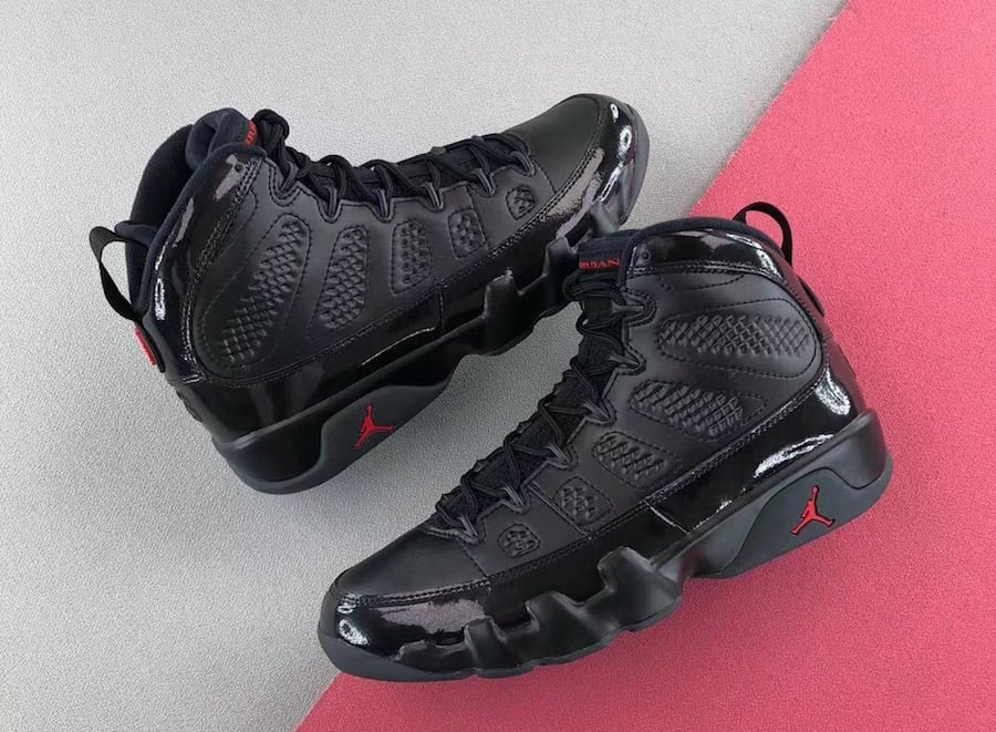 jordan 9s black and red