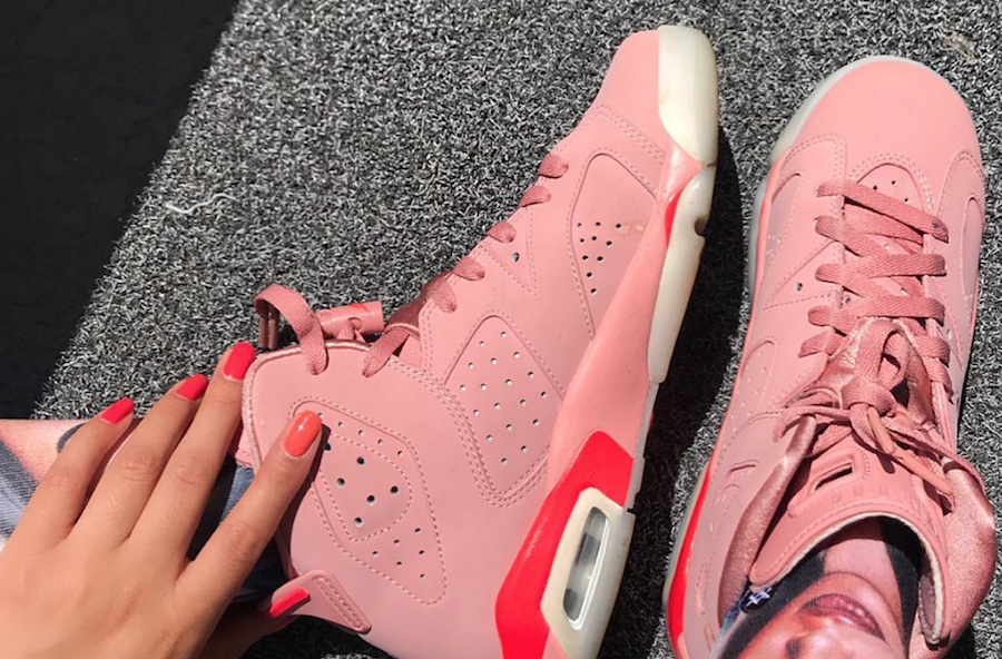 aleali may air jordan 6 rust pink