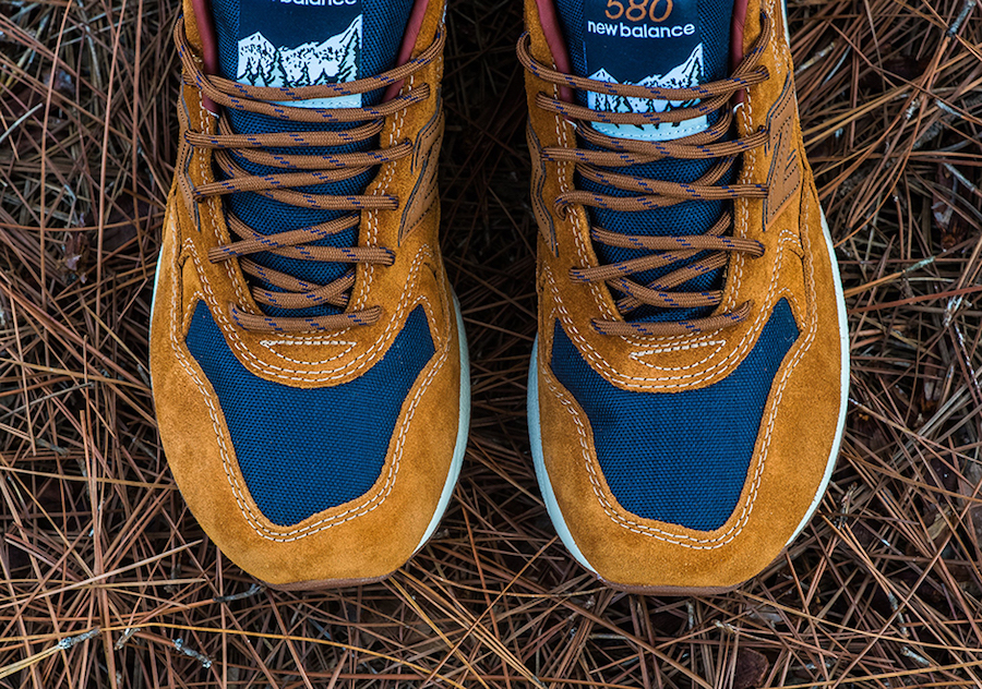 new balance mt580sb - brown leather/navy