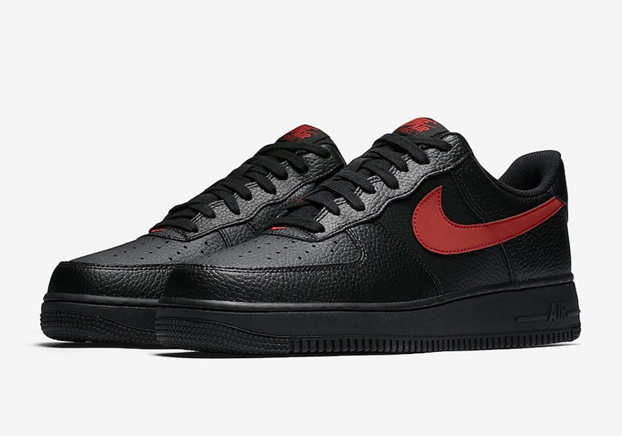 air force 1 black grey red