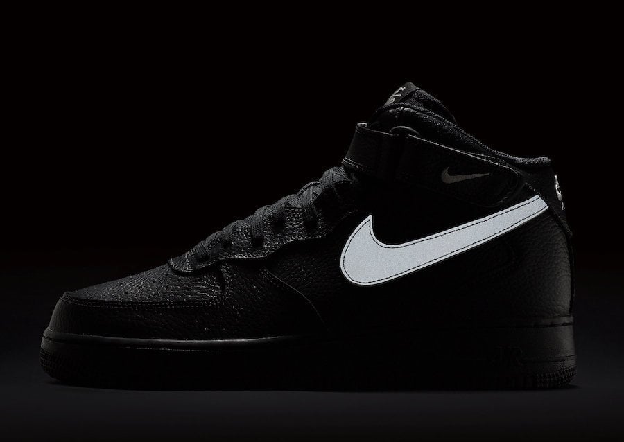 air force 1 mid black and white