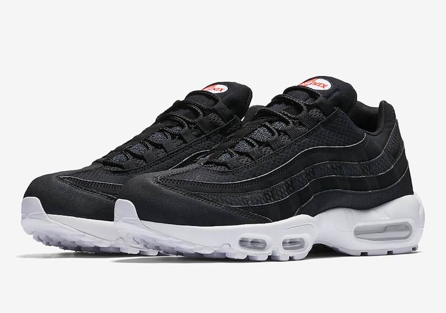 nike air max 95s black and white