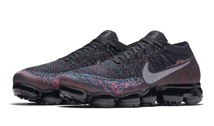 pink blue and black vapormax