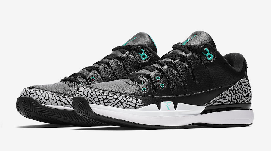 Nike Zoom Vapor Tour AJ3 Clear Jade October 2017