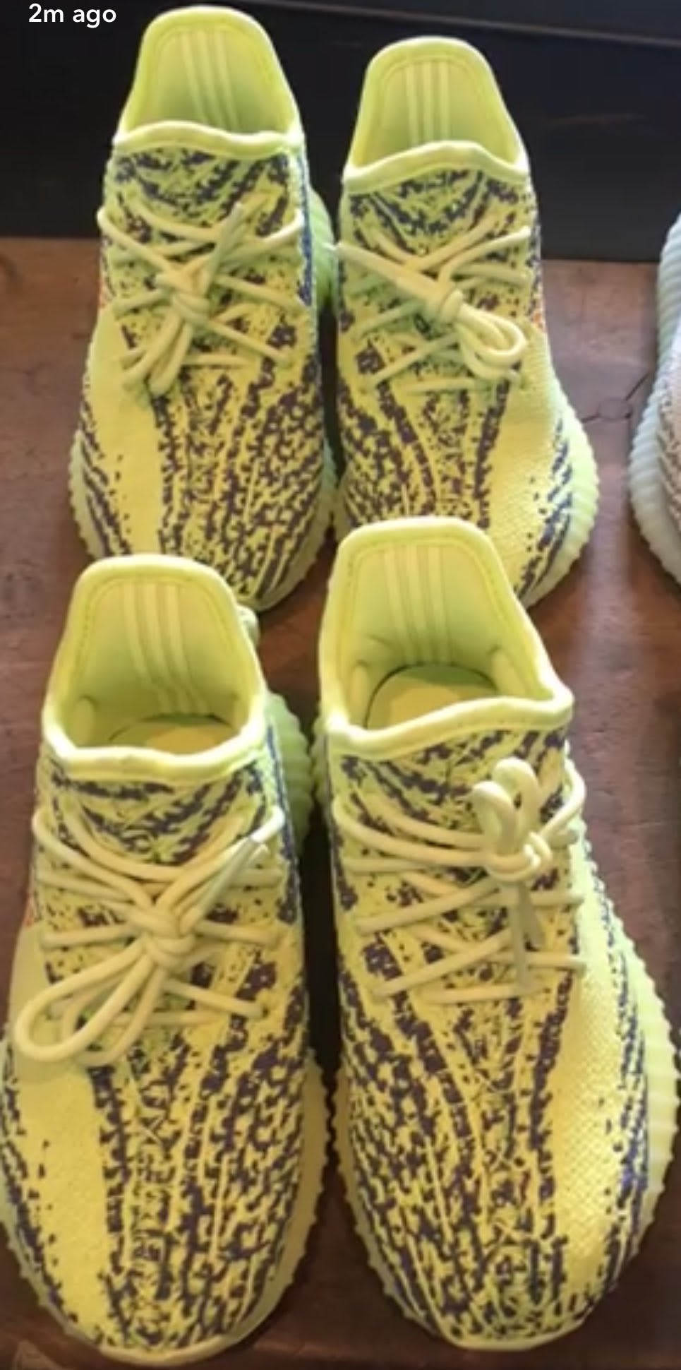 North Saint West adidas Yeezy Boost 350 V2 Semi Frozen Yellow Blue Tint