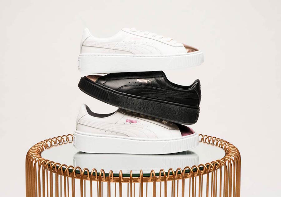 Puma Basket Platform Metallic Toe Pack