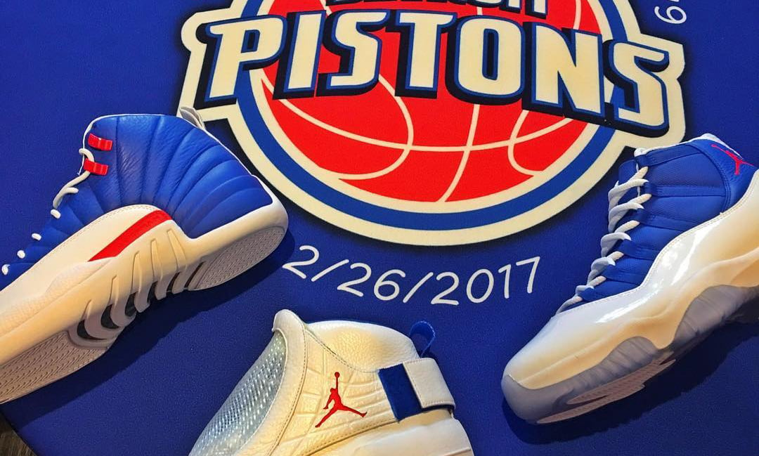 Rip Hamilton Air Jordan 11 12 19 Detroit Pistons PE