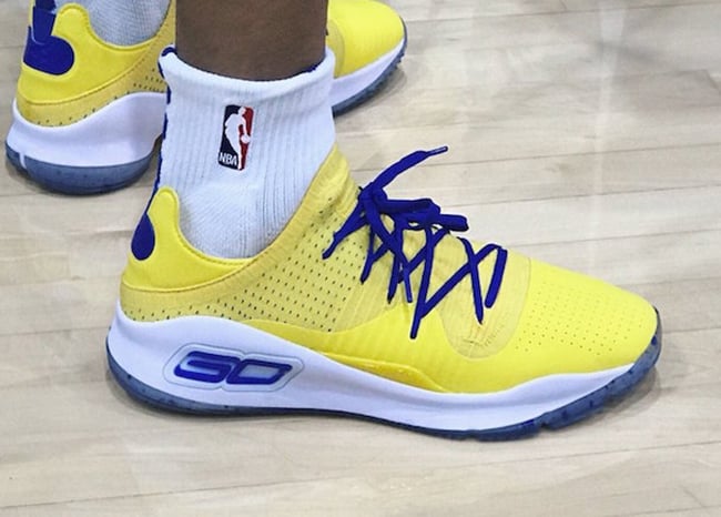 Steph Curry Wearing ‘Warriors’ Curry 4 Low