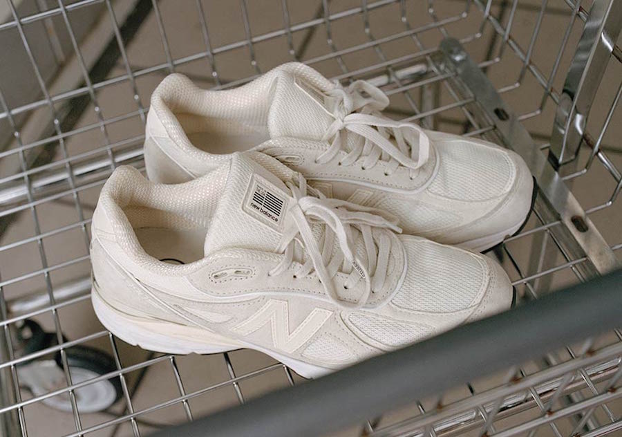 Stussy New Balance 990V4 Cream White