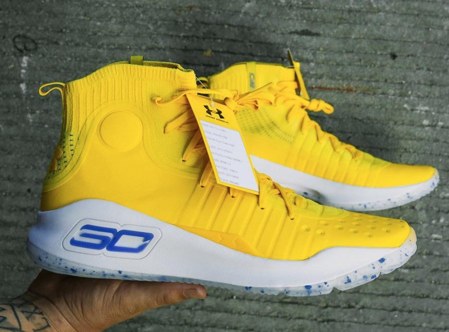 Under Armour Curry 4 Warriors Yellow