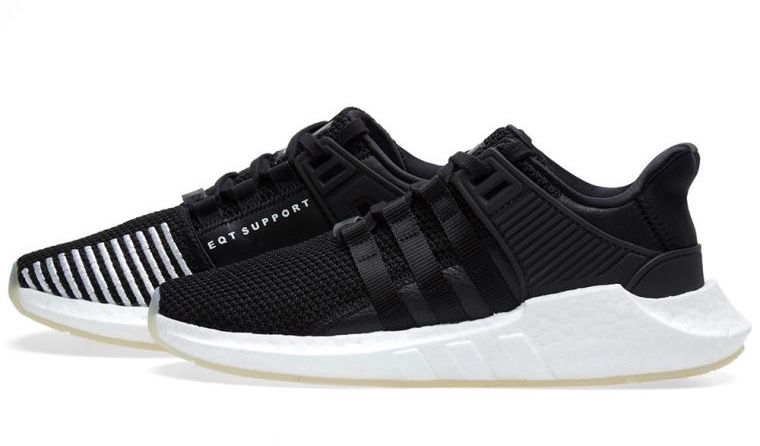 adidas eqt support sneakers black and cream