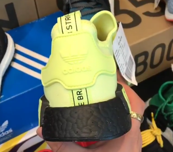 adidas NMD R1 Glow Volt Black Sample