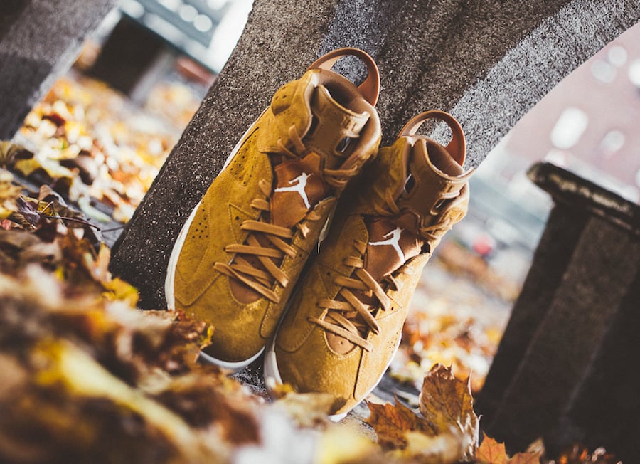 jordan 6 wheat on feet