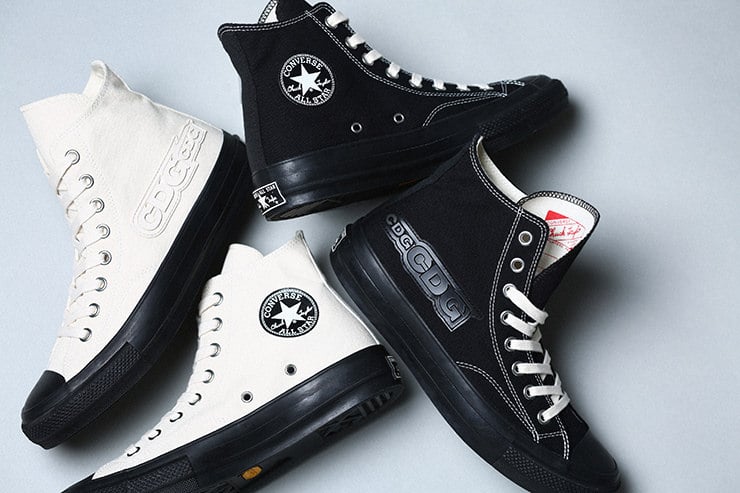 comme des garcons x converse black