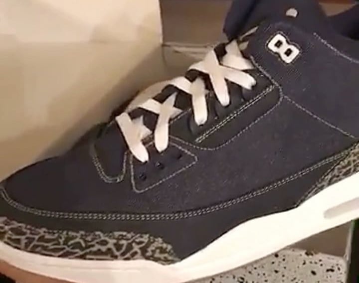 DJ Khaled Denim Air Jordan 3 Sample