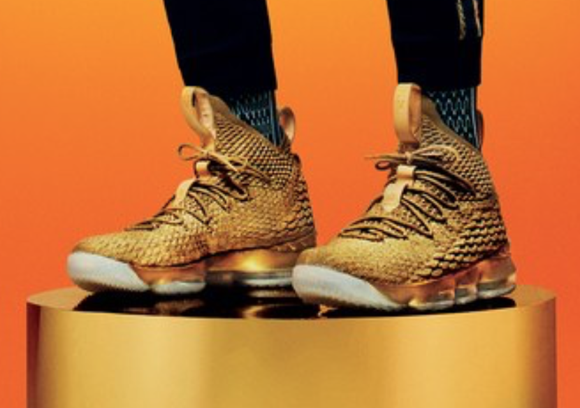 nike lebron gold