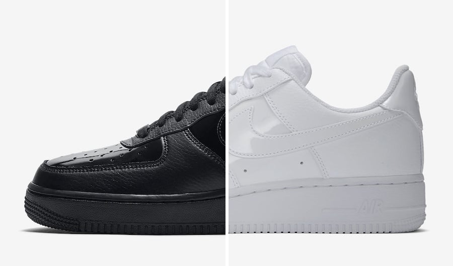 air force 1 low black leather pack