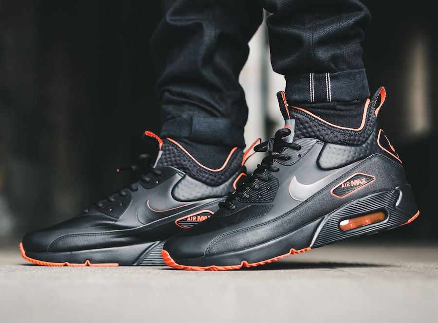 Nike Air Max 90 Ultra Mid Winter Black Total Crimson AA4423-001