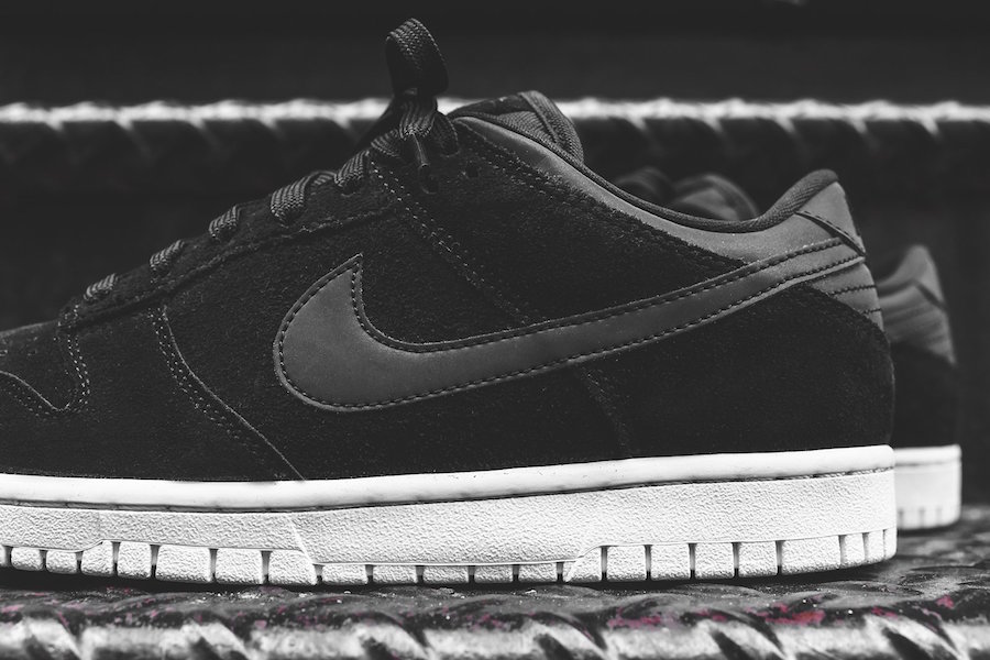 nike sb dunk low black suede