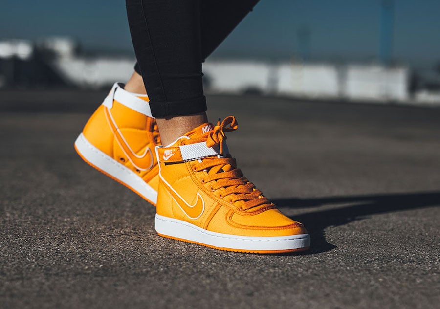 nike vandal high on feet