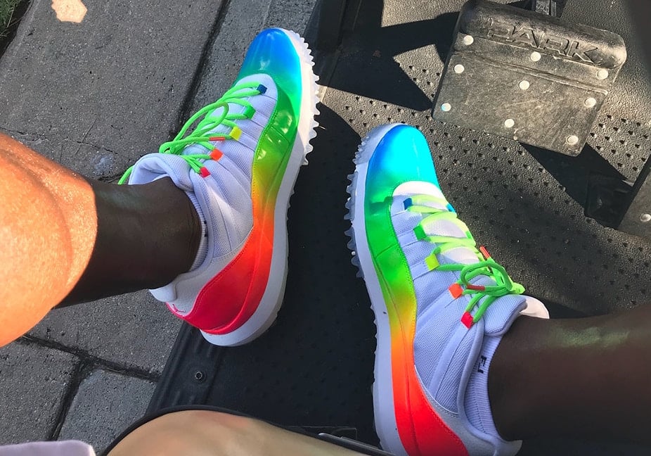 Ray Allen Rainbow Air Jordan 11 Low Golf Shoes