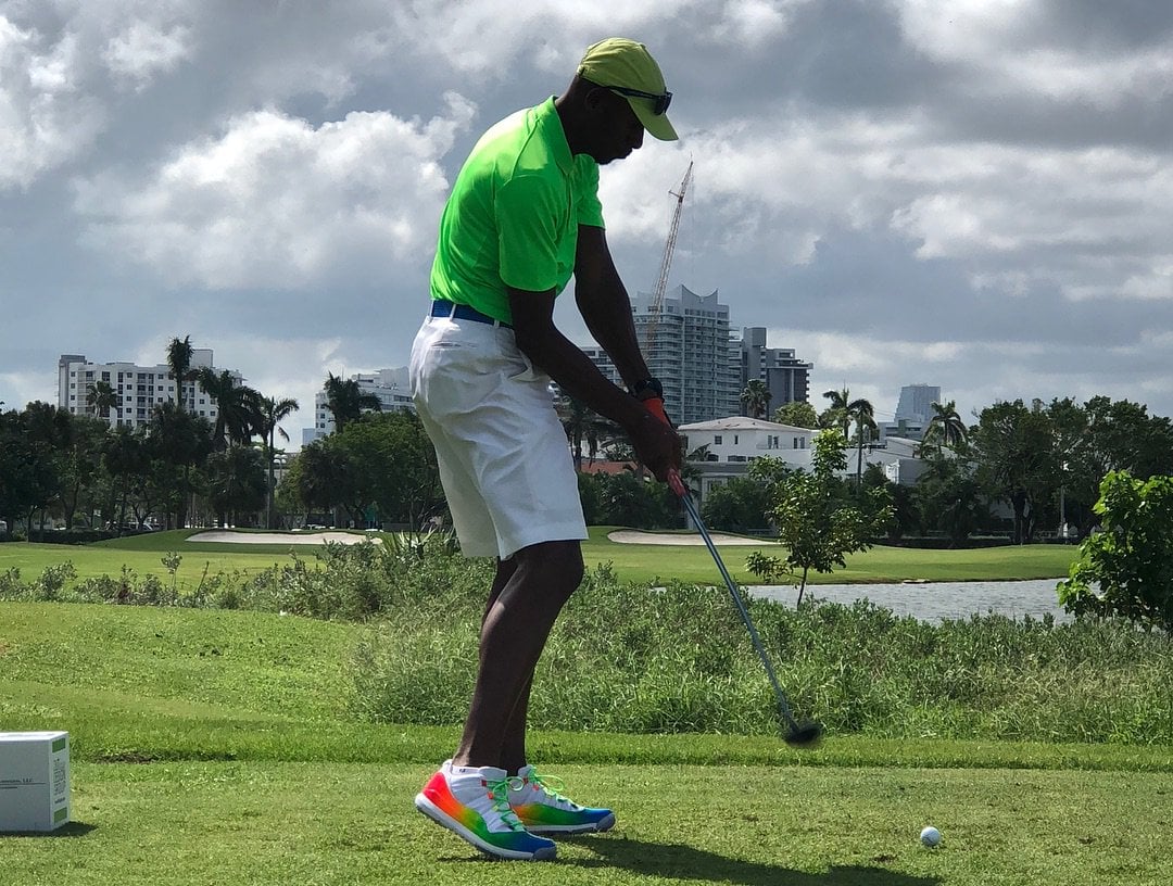 Ray Allen Rainbow Air Jordan 11 Low Golf Shoes