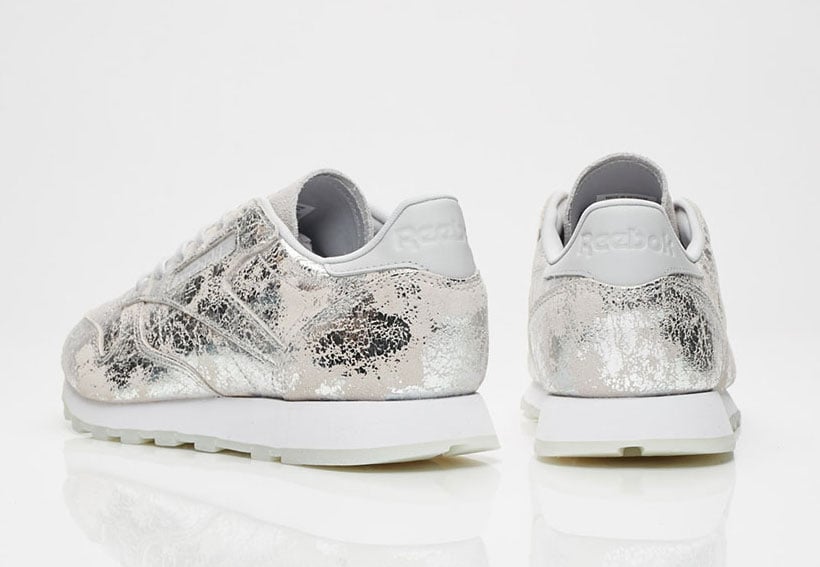 silver metallic reebok classics