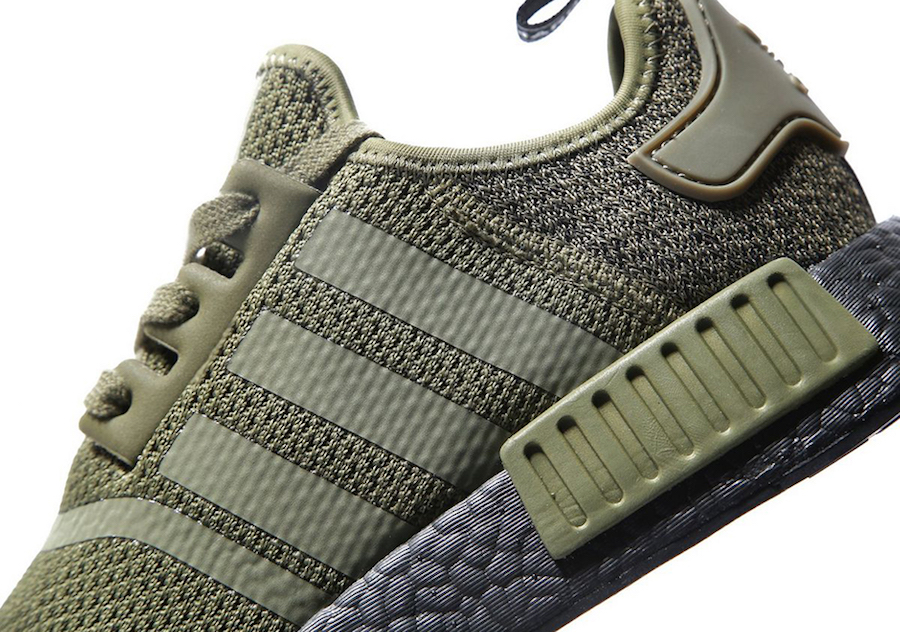 adidas NMD R1 Olive Wool Heel