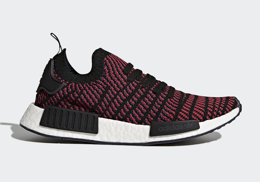 adidas NMD R1 Primeknit STLT Black Red CQ2385