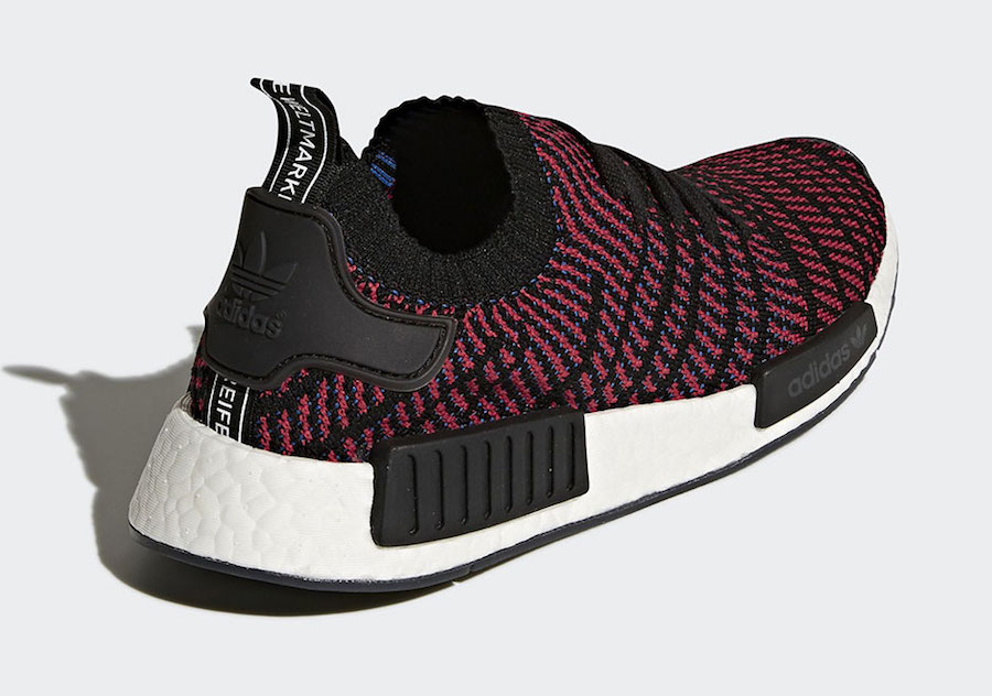 nmd r1 primeknit black and red