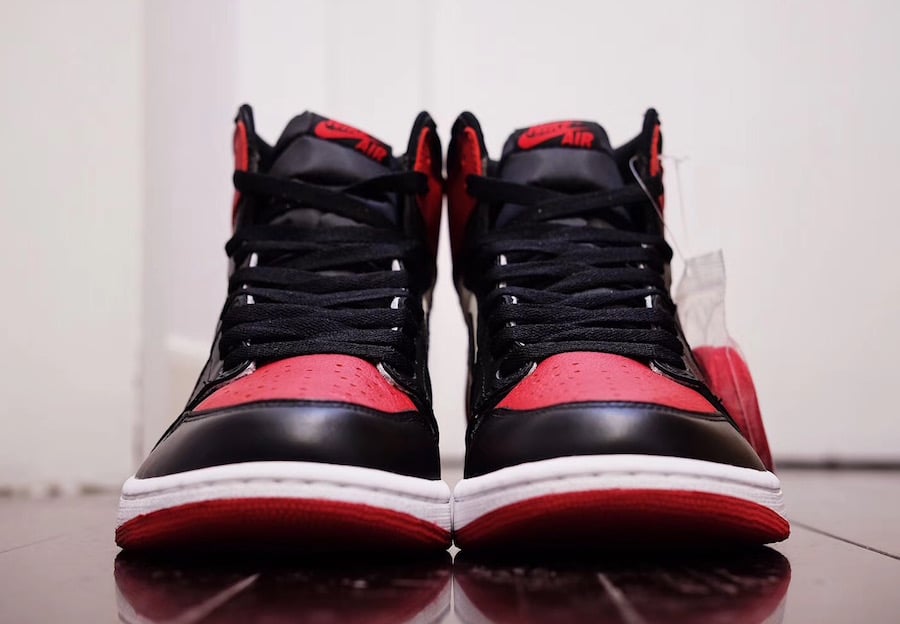 jordan 1 bred toe 2018