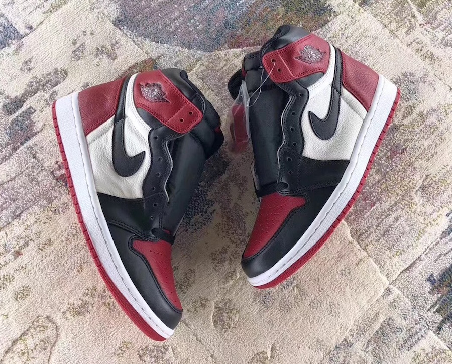 jordan 1 bred toe release