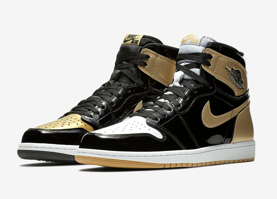 air jordan 1 black and gold