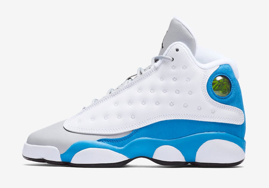 blue white and grey jordan 13