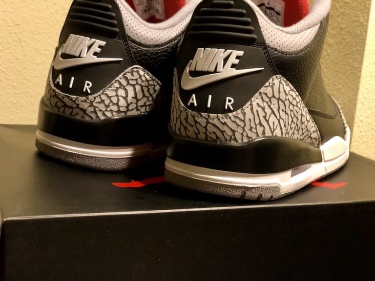 jordan 3 black cement 2018 size 11