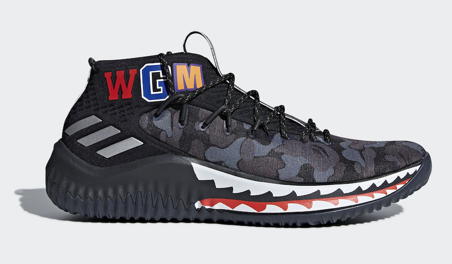 BAPE adidas Dame 4 Black Camo AP9975 Release Info