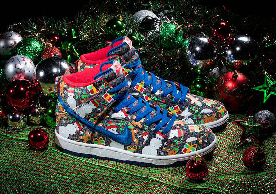 Concepts Nike SB Dunk High Ugly Christmas Sweater 881758-446