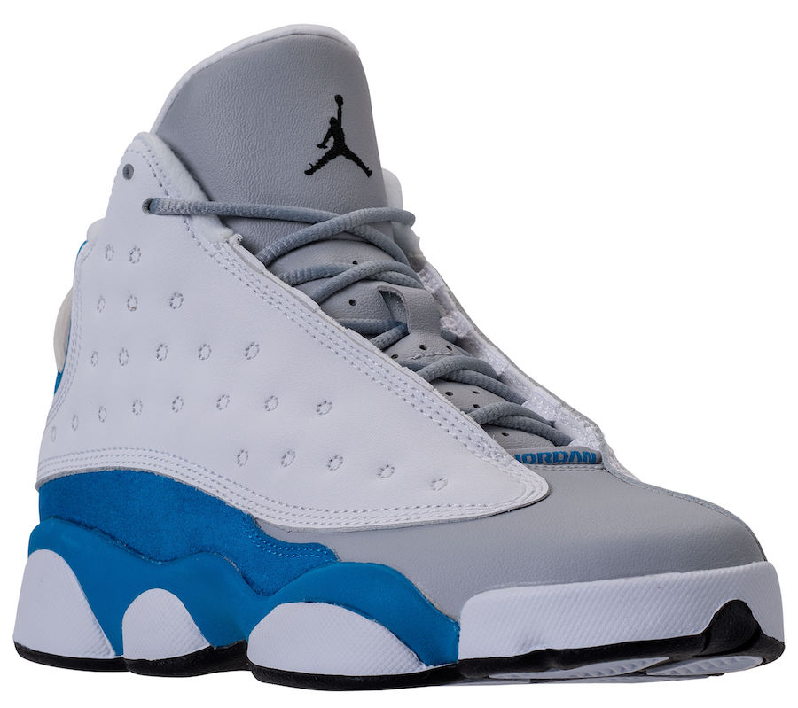 jordan 13 white blue and grey