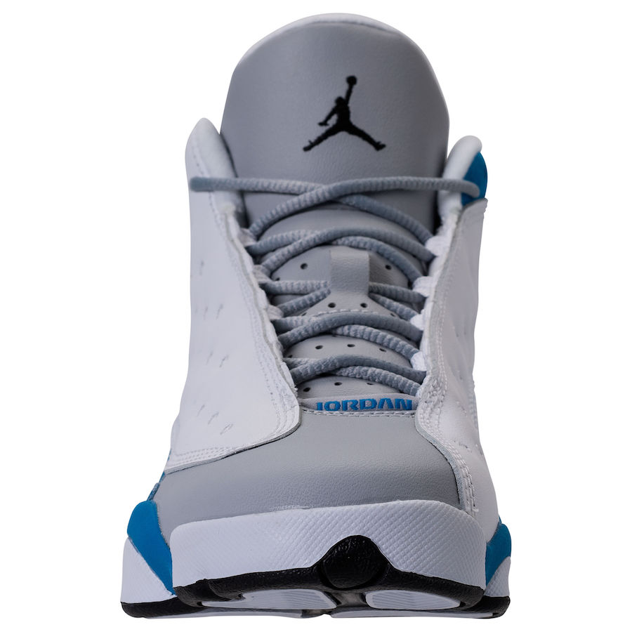 blue gray and white jordans 13