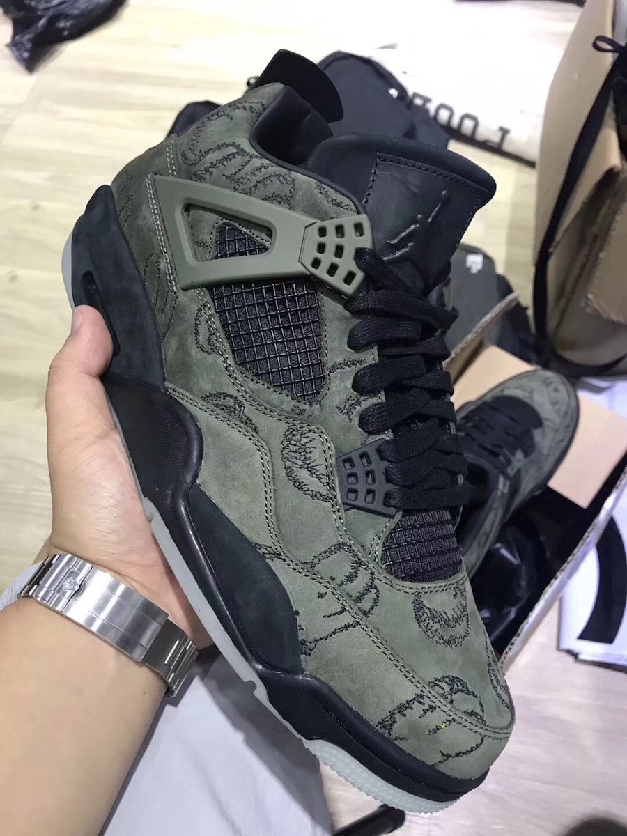 KAWS Air Jordan 4 Olive