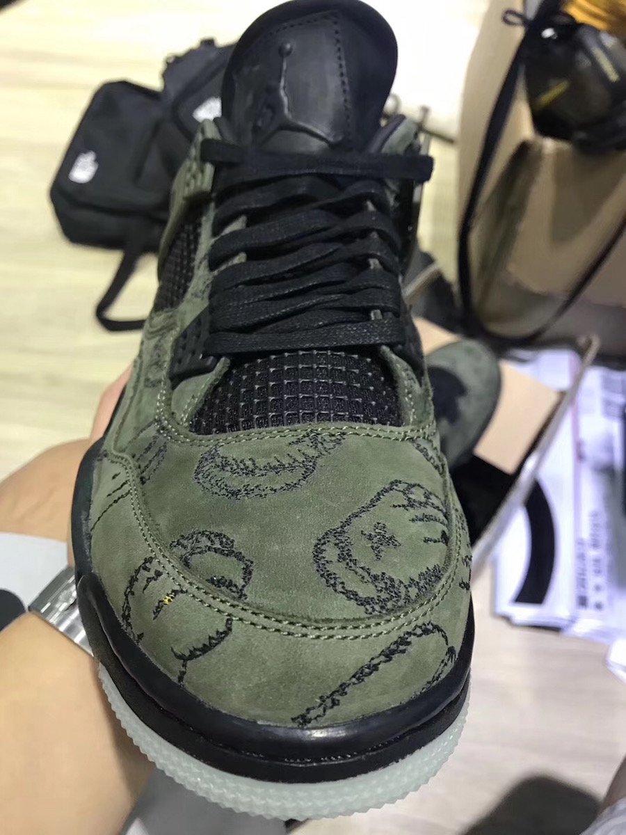 KAWS Air Jordan 4 Olive