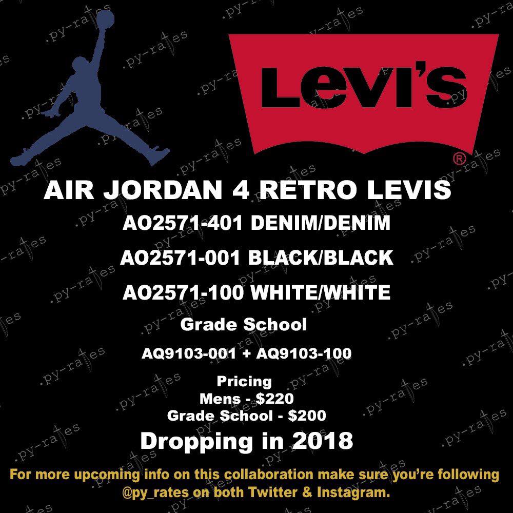 Levis Air Jordan 4 Release Date