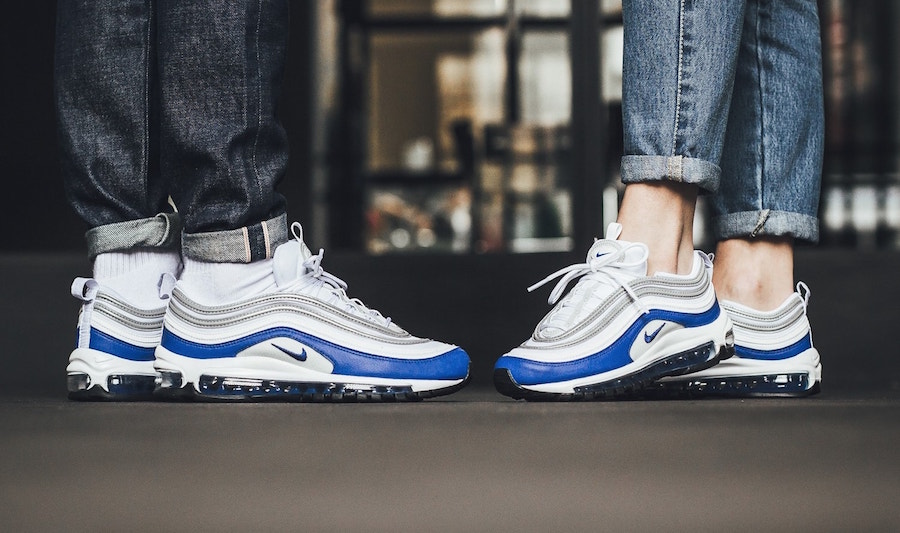 royal blue and white air max 97