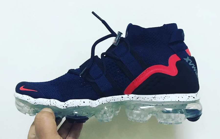 Nike Air VaporMax Mid Navy Blue Red 