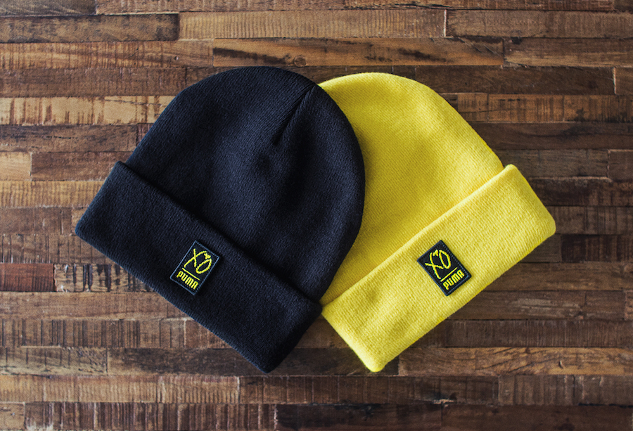 puma xo yellow beanie