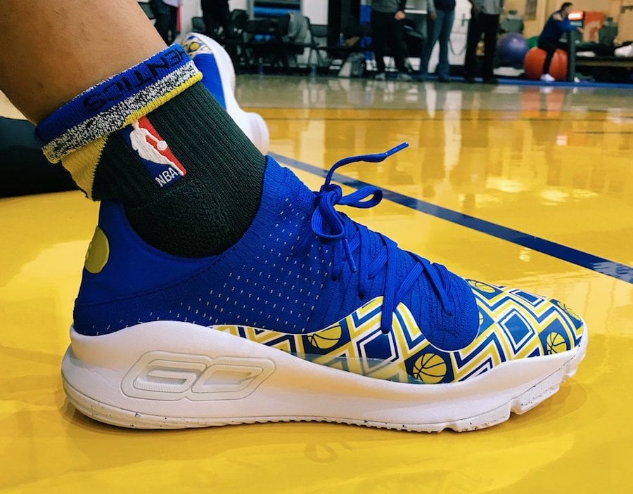 Steph Curry Wears the Under Armour Curry 4 Low ‘Dance Cam Mom’
