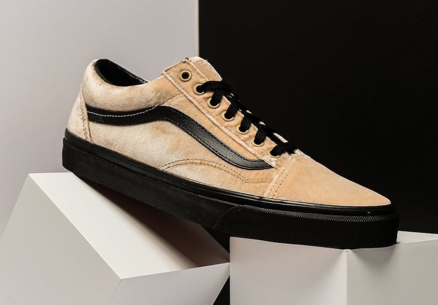 Vans Old Skool Velvet Tan Black 