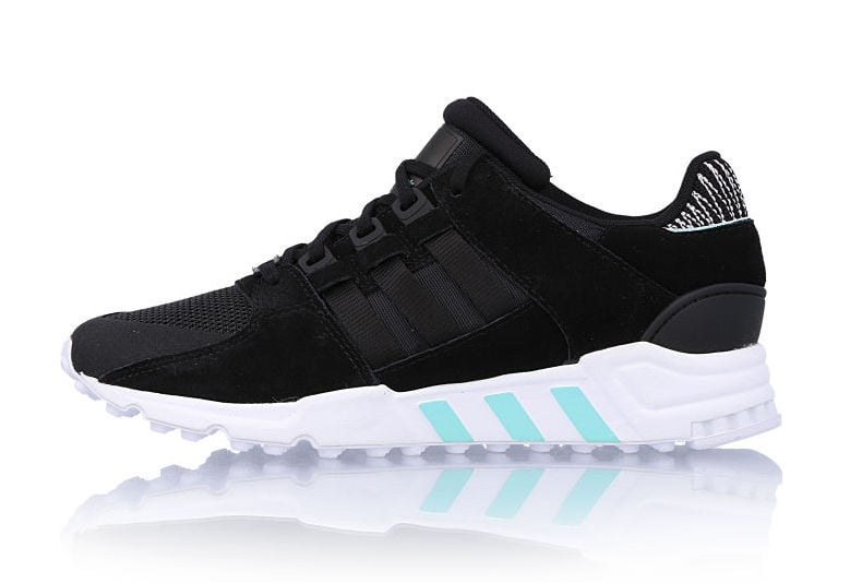 adidas EQT Support RF in Core Black and Light Aqua